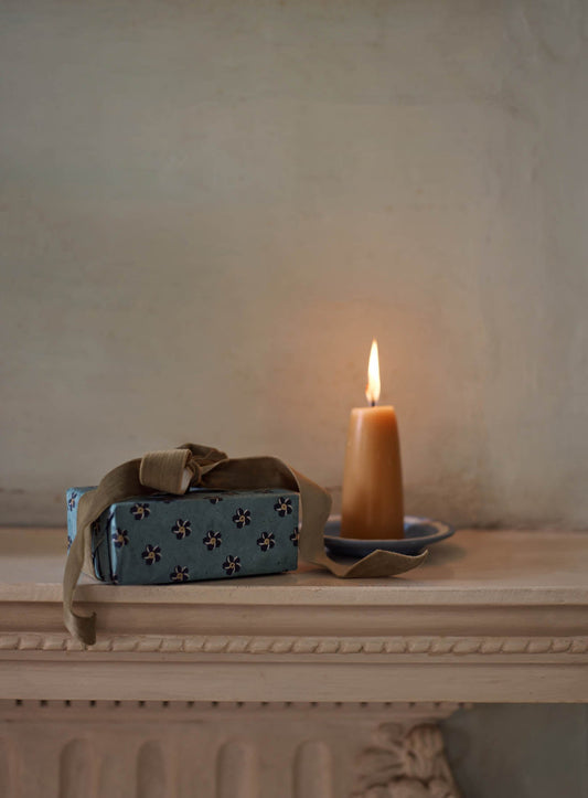 Beeswax Candles, Short, Set of Two