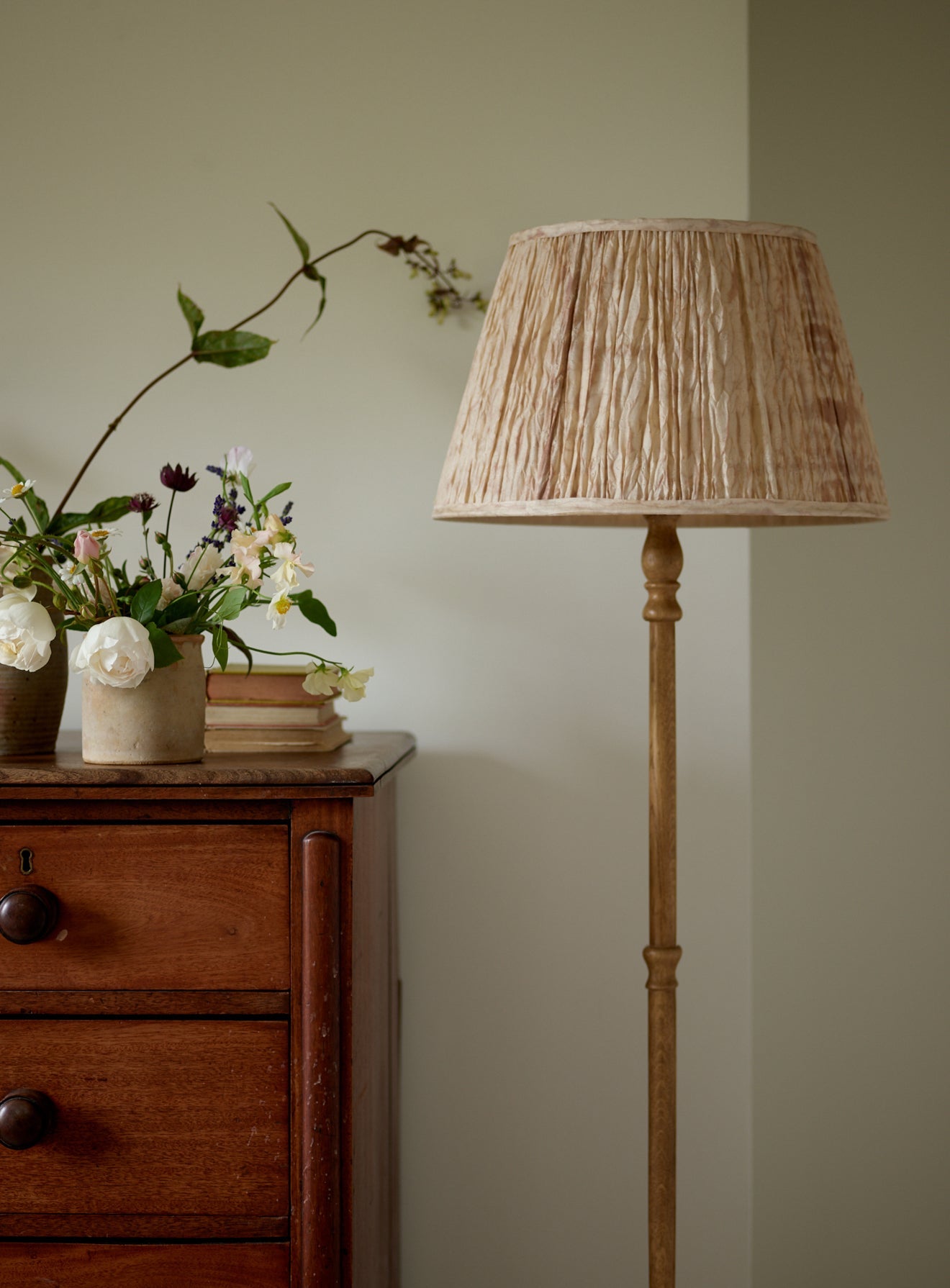 Shibori Silk Lampshade, Large