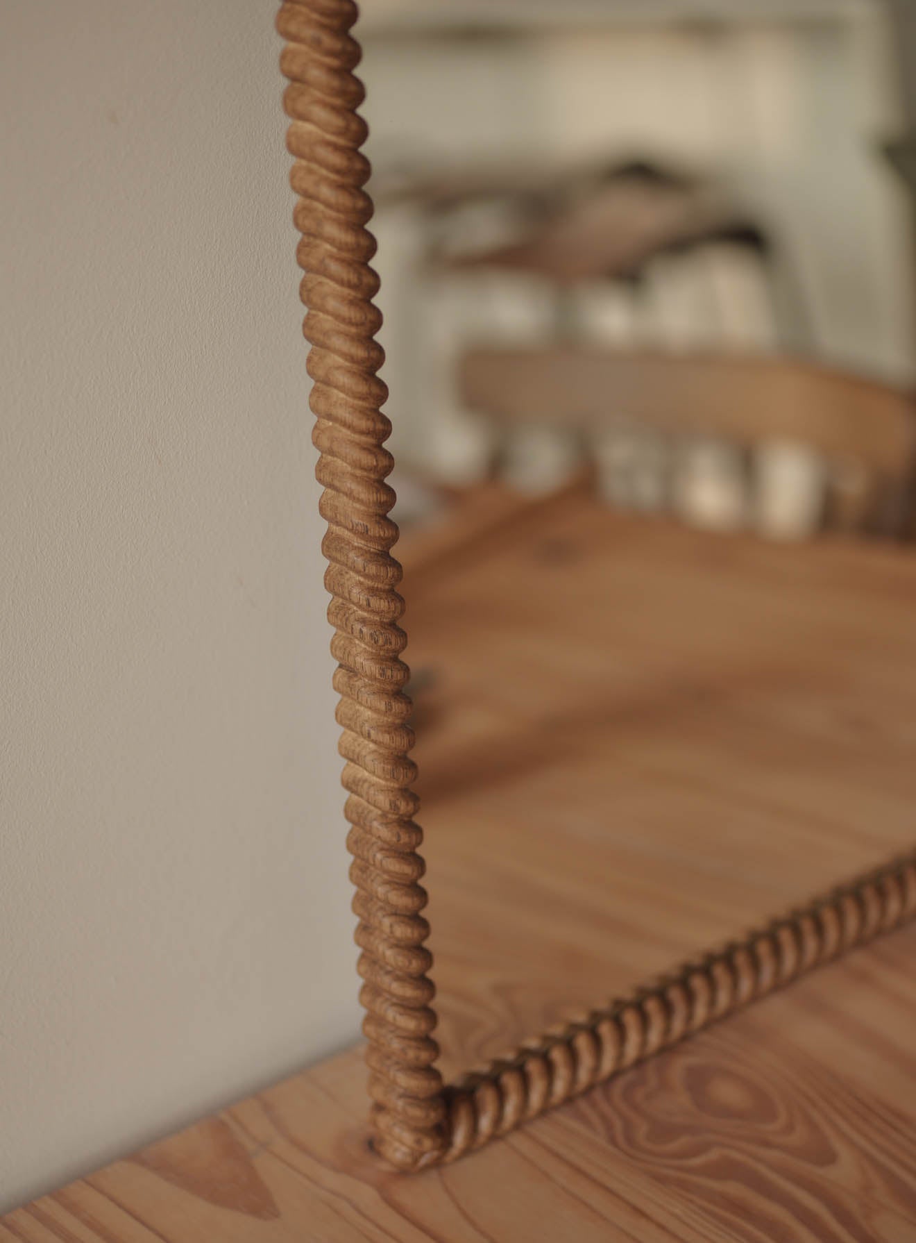 Moray Twisted Oak Mirror, Arched