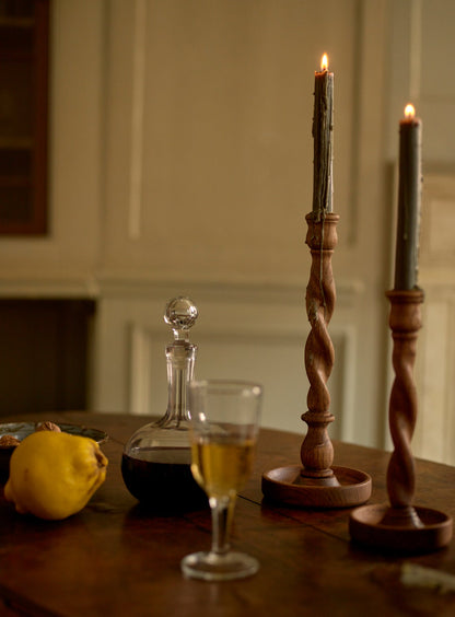 Albert Turned Oak Candlestick