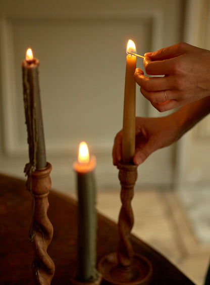 Albert Turned Oak Candlestick