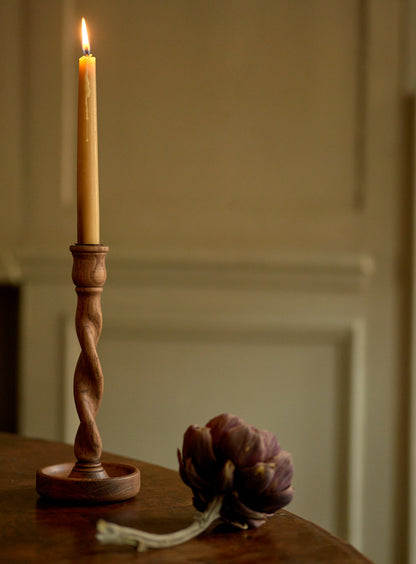 Albert Turned Oak Candlestick